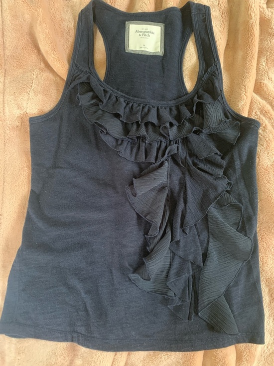 Abercrombie & Fitch Tops - Abercrombie & Fitch Front Ruffle Tank Top Sleeveless Boho Chic